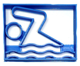 Swimming Swim Logo Pool Exercise School Sport Athletics Cookie Cutter USA PR2498 - £3.18 GBP