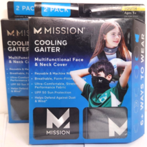 Lot of 2 Mission Cooling Gaiter New Multifunctional Face/Neck Cover YOUTH 2 Pack - £11.49 GBP