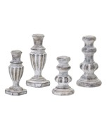 Candle Holder (Set of 4) 5.75&quot;H, 6.5&quot;H, 7.5&quot;H, 7.5&quot;H Resin/Stone Powder - $132.05 CAD