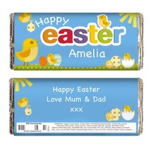 Personalised Chocolate Bar Easter Chick Gift Milk Chocolate - $7.99