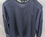 BMW Long Sleeve Pullover Sweater Sleeve Patch Blue Neck Cotton Mens Medi... - $21.99