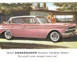 1960 Ambassador Custom Hardtop Sedan Postcard Nash  - $10.89