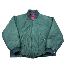 Vintage Nautica Jacket Faded Green Full Zipper Quilted Lined Pockets Size Medium - £26.00 GBP