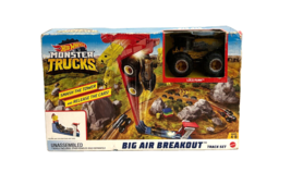 Hot Wheels Monster Trucks Loco Punk Big Air Breakout Track Set New - $25.25