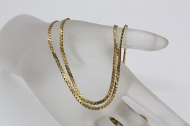 BALESTRA 14K Yellow Gold 2MM Serpentine Link Chain Necklace 10 Grams 26&quot; Long - £526.71 GBP