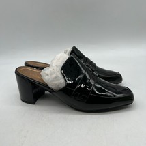 Vionic Plaza Annabel Womens Black Leather Block Heel Slip On Mules - $29.99