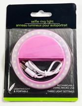 Selfie Portable LED Ring Fill Light Camera for Cell Phone USB Rechargeable PINK - $4.45