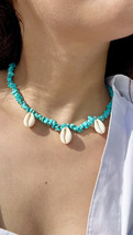 Turquoise Seashells Necklace - $223.49 MXN