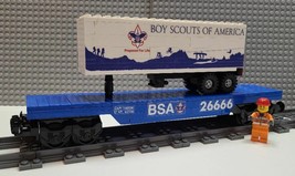 Custom Train Boy Scouts of America w/trailer Flat Car -PLEASE READ DESCR... - £107.76 GBP