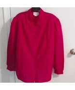 Womens Blouse LS Embroidered Collar Pockets 18W Button Dressy Lady Manha... - $224.18 MXN