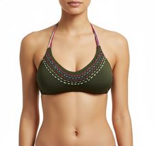 Becca Quest Bralette Bayleaf Removable Cup Bikini Top Swimwear (Size: La... - $14.84