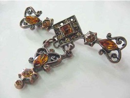 Diamond Shape  Bar Pin Dangle  Brooch Free Shipping Fashion Jewelery - £7.78 GBP