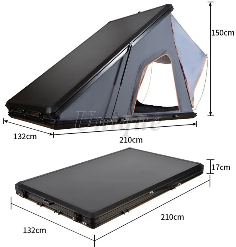 Waterproof Aluminium Car Roof Top Tent, Outdoor Camping Hard Shell, 2 Person - £1,679.46 GBP+