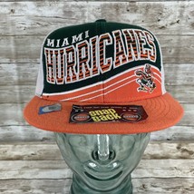 Miami Hurricanes Hat Cap Snapback Spell Out Top of The World Wool Blend Trucker - £18.75 GBP