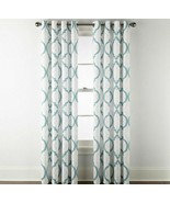 NEW (1) JCPenney JCP Quinn Geo Stone Blue Grommet Curtain Panel 50 x 84 - $1,109.52 MXN