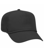 Black Trucker Hat 5 Panel Mid Profile Adjustable Mesh Back Hat 1dz New 3... - $2,400.41 MXN