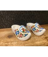 Vintage Hand Painted Holland Wooden Shoes Shoe Brooch Pin Windmill Minia... - $7.20