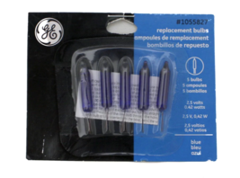 GE 2.5 V Replacement Light Bulbs, Blue, Qty 5, Christmas Lights - £2.62 GBP