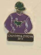 An item in the Sports Mem, Cards & Fan Shop category: CALIFORNIA CHROME - 2014 Kentucky Derby Winner Jockey Silks Pin
