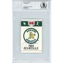 Joe Morgan Oakland Athletics Autograph Signed 1984 Season Schedule Beckett Auto - £77.86 GBP