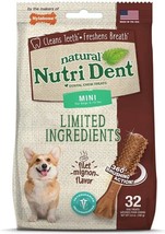 Nylabone Natural Nutri Dent Filet Mignon Mini Dog Chews - 32 count - £10.62 GBP