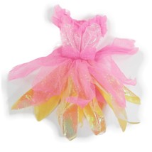 Vintage 1998 Barbie Bubble Fairy Pink &amp; Yellow Iridescent Tutu Dress 22087 - £6.17 GBP