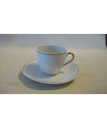 White with Gold China Espresso Cup with Saucer from Ups Sumerbank Turkmali - £19.69 GBP