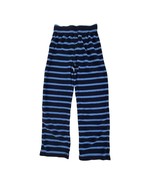 Lands&#39; End Kid&#39;s Fleece Striped Pajama Lounge Pants Blue/Black Size 12 - $221.44 MXN