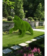 Outdoor Angry Big Bear Topiary Grizzly Roar Green Figures Covered in Art... - $8,600.00