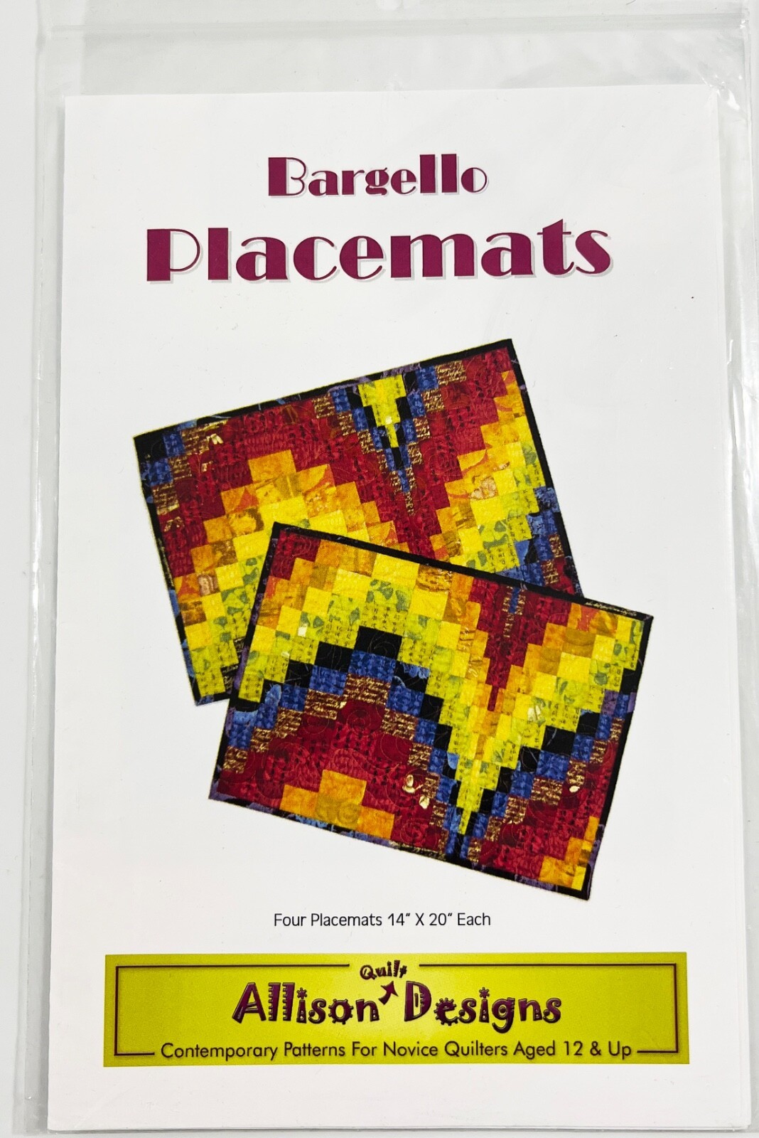 Rare Allison Quilt Designs Bargello Placemats Quilt pattern only - $8.90
