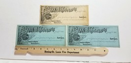 LOT OF THREE Vtg 1891 NEW YEARS GREETING Bank of Prosperity Novelty Chec... - £12.33 GBP