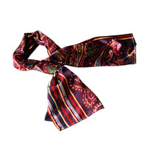 Blancho Purple Chic Paisley &amp; Stripes Design Fashion Soft Silk Scarf/Wrap/Sha... - £21.48 GBP