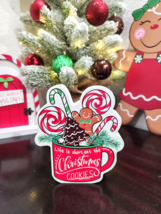Christmas Hot Cocoa Gingerbread Peppermint Candy Cane Tier Tray Tabletop... - $24.94 CAD