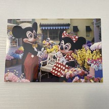 DISNEYLAND CONTINENTAL POSTCARD A Posy For Minnie, Mickey &amp; Minnie - $3.72