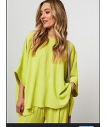 Essential Antwerp Destination Oversized Top Textured T-shirt $150, Sz XS... - $927.17 MXN