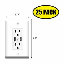 25 Pack 4.5&quot; X 2.75&quot; Fake Usb Wall Outlet Sticker Decal Humor Funny Gift VG0043 - £15.92 GBP