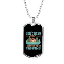 Camper Necklace Need To Go Necklace Stainless Steel or 18k Gold Dog Tag 24&quot; Cha - £37.09 GBP+