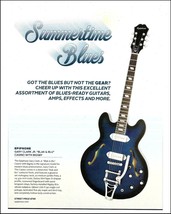 Epiphone Gary Clark Jr. Blak &amp; Blu Casino with Bigsby electric guitar ad print - £3.38 GBP
