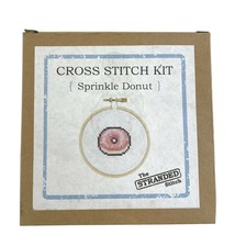 The Stranded Stitch Cross Stitch Donut Sprinkle  in Pink Wall Art - $11.55