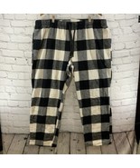 Old Navy Pajama Pants Mens Sz XXL Black White Plaid Flannel  - $9.89