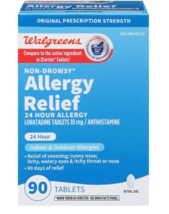Walgreens 24 Hour Allergy Relief Loratadine 90 Tablets Exp 08/2025 - £15.71 GBP