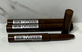 3 Maybelline Brow Extensions Fiber Pomade Crayon 257 Medum Brown 0.014 oz - £10.88 GBP