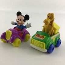 Disney Mickey Mouse &amp; Friends Die Cast Pluto Dog House Car Vintage 80s T... - £13.16 GBP