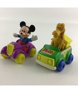 Disney Mickey Mouse &amp; Friends Die Cast Pluto Dog House Car Vintage 80s T... - £13.19 GBP