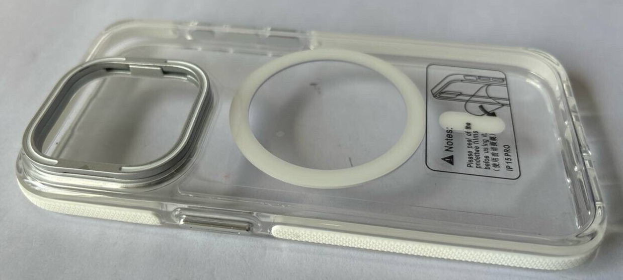 Protective MagSafe Case for iPhone 15 Pro 6.1" Clear White Back Cover Strong Item image 3