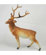 Vintage PLASTIC 10 POINT MALE BULL ELK STATUE FIGURINE 11&quot;T x 8&quot;W - $17.92 CAD