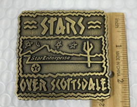 Vintage Texaco Star Enterprise Stars over Scottsdale Belt Buckle Single Tongue - £11.19 GBP