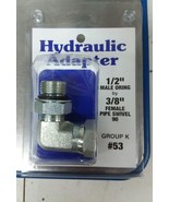 Hydraulic Adapter 1/2” MALE O-RING X 3/8” FEMALE PIPE SWIVEL 90 DEGREE - €17,32 EUR