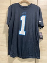 NFL Team Apparel Carolina Panthers BLACK T-Shirt Nike Men&#39;s M NIKE Cam Newton - £8.30 GBP