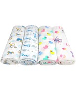 Baby Muslin Swaddling Blankets. Large: 49"x49". Set of 2 - £12.17 GBP